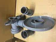 Gray PVC Toilet Siphon Tube , Toilet Drain Fittings Washroom Appliance Connector